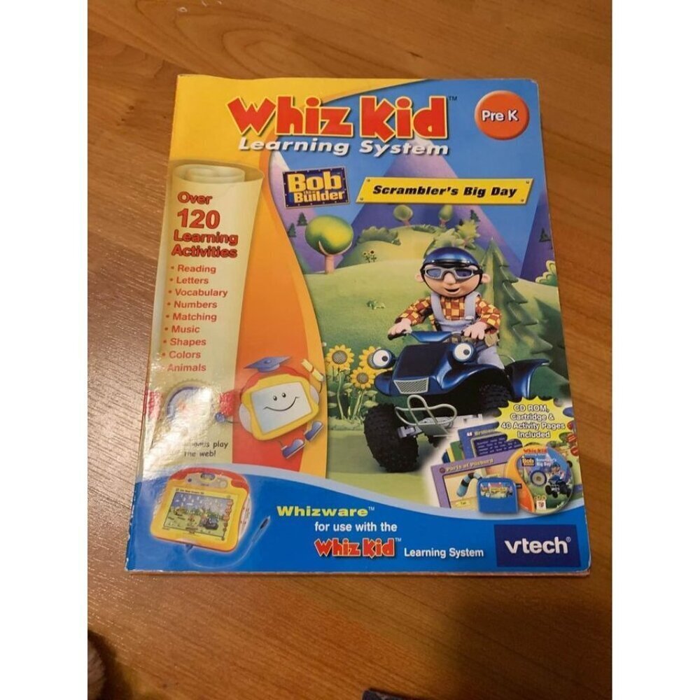 V Tech Bob the Builder Whiz Kid Learning System Game Pre K